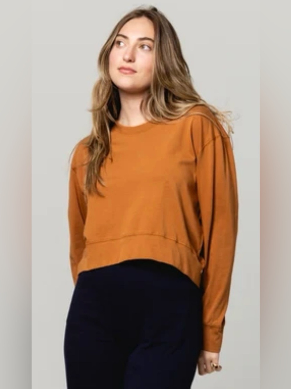 NWT Fornia Women's Cropped Long-Sleeve Sweater, S